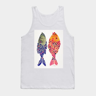 indonesian fish navy red Tank Top